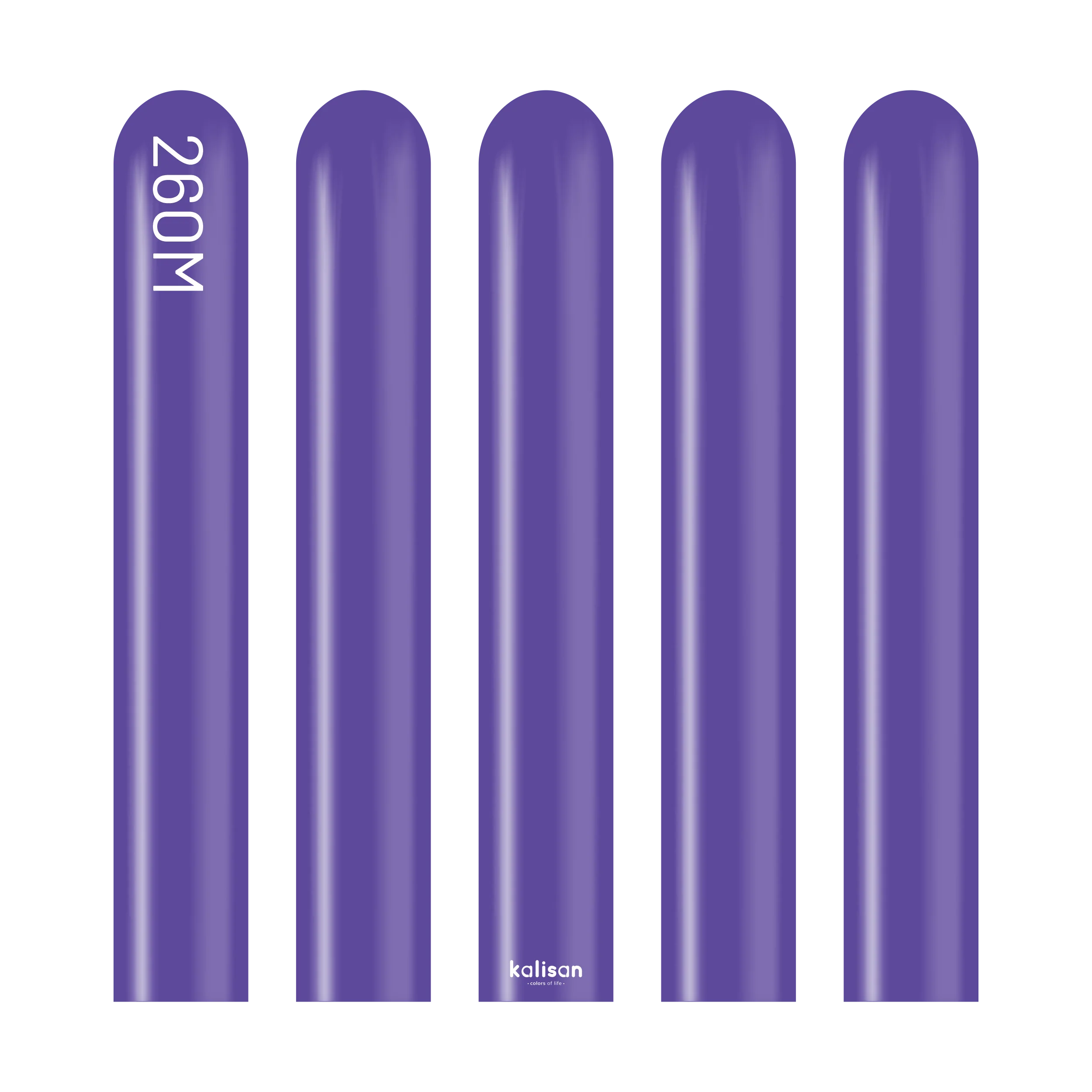 260K Kalisan Twisting Latex Balloons Standard Violet (50 Per Bag)