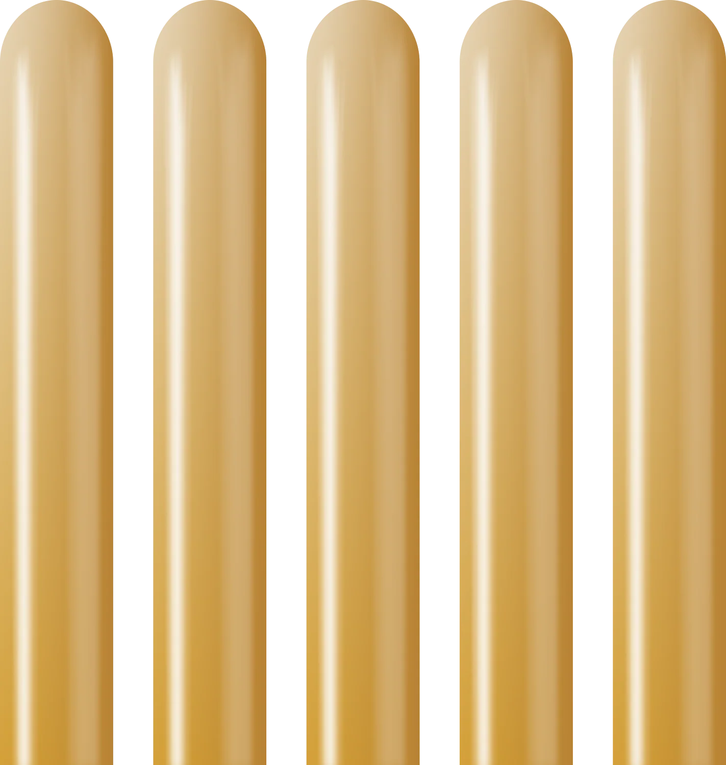260K Nozzle Up Kalisan Twisting Latex Balloons Mirror Gold (50 Per Bag) - Image 4