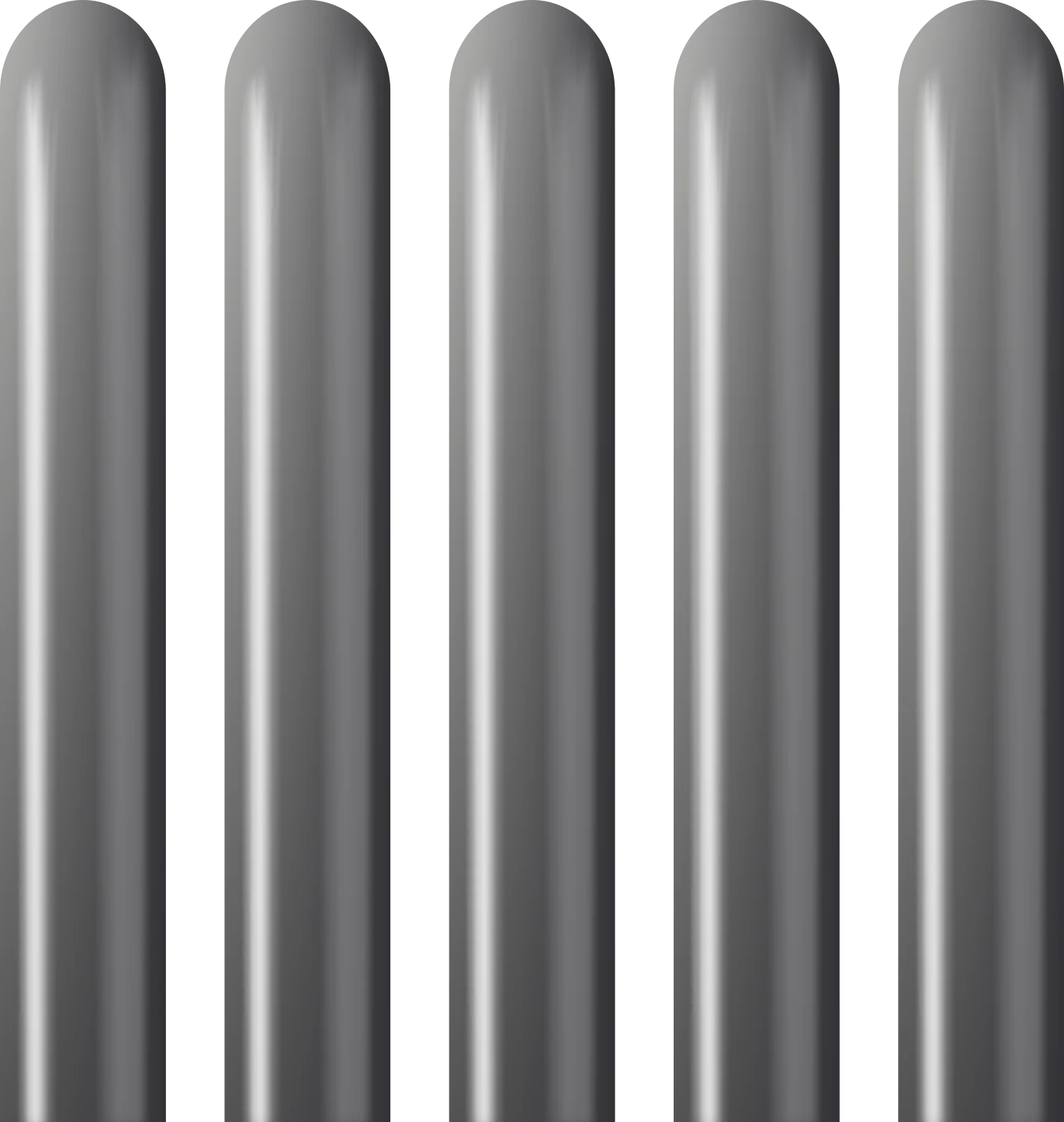 260K Nozzle Up Kalisan Twisting Latex Balloons Mirror Space Grey (50 Per Bag) - Image 4