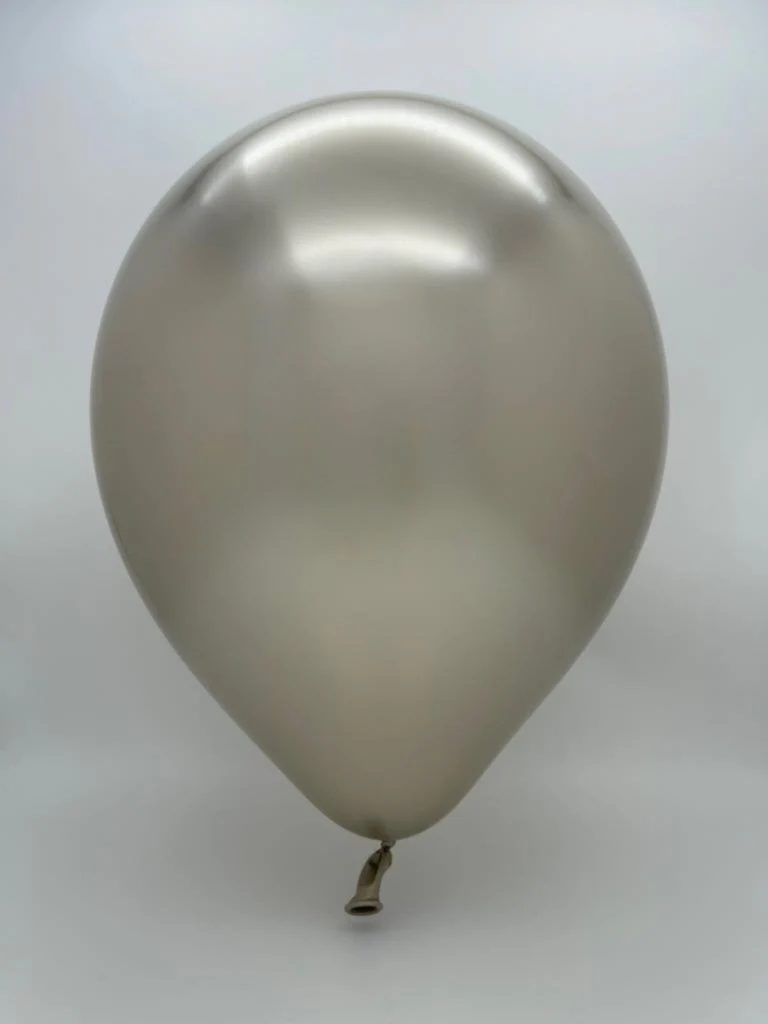 260K Nozzle Up Kalisan Twisting Latex Balloons Mirror White Gold (50 Per Bag) - Image 2