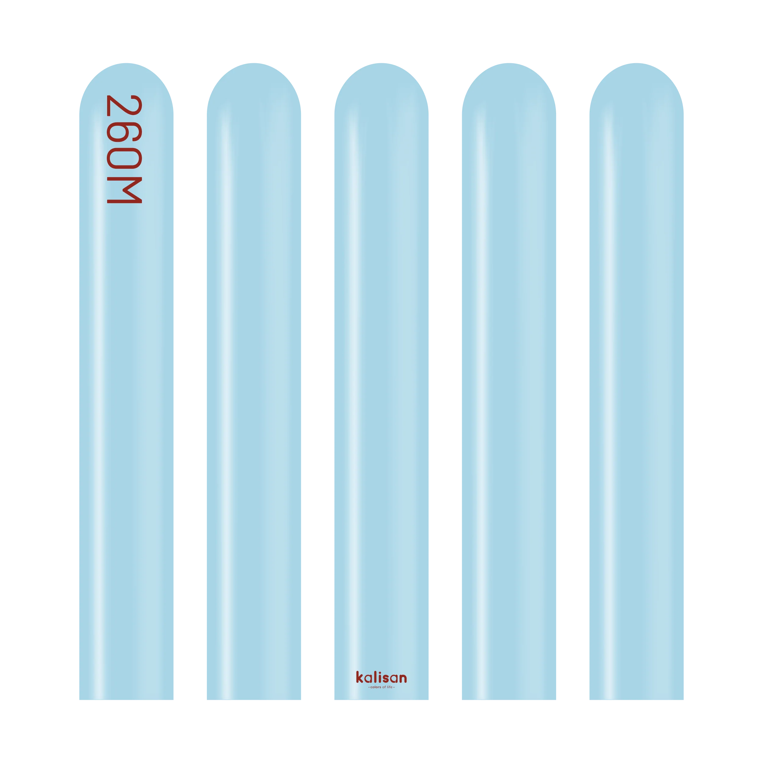260K Nozzle Up Kalisan Twisting Latex Balloons Pastel Matte Macaron Blue (50 Per Bag) - Image 3