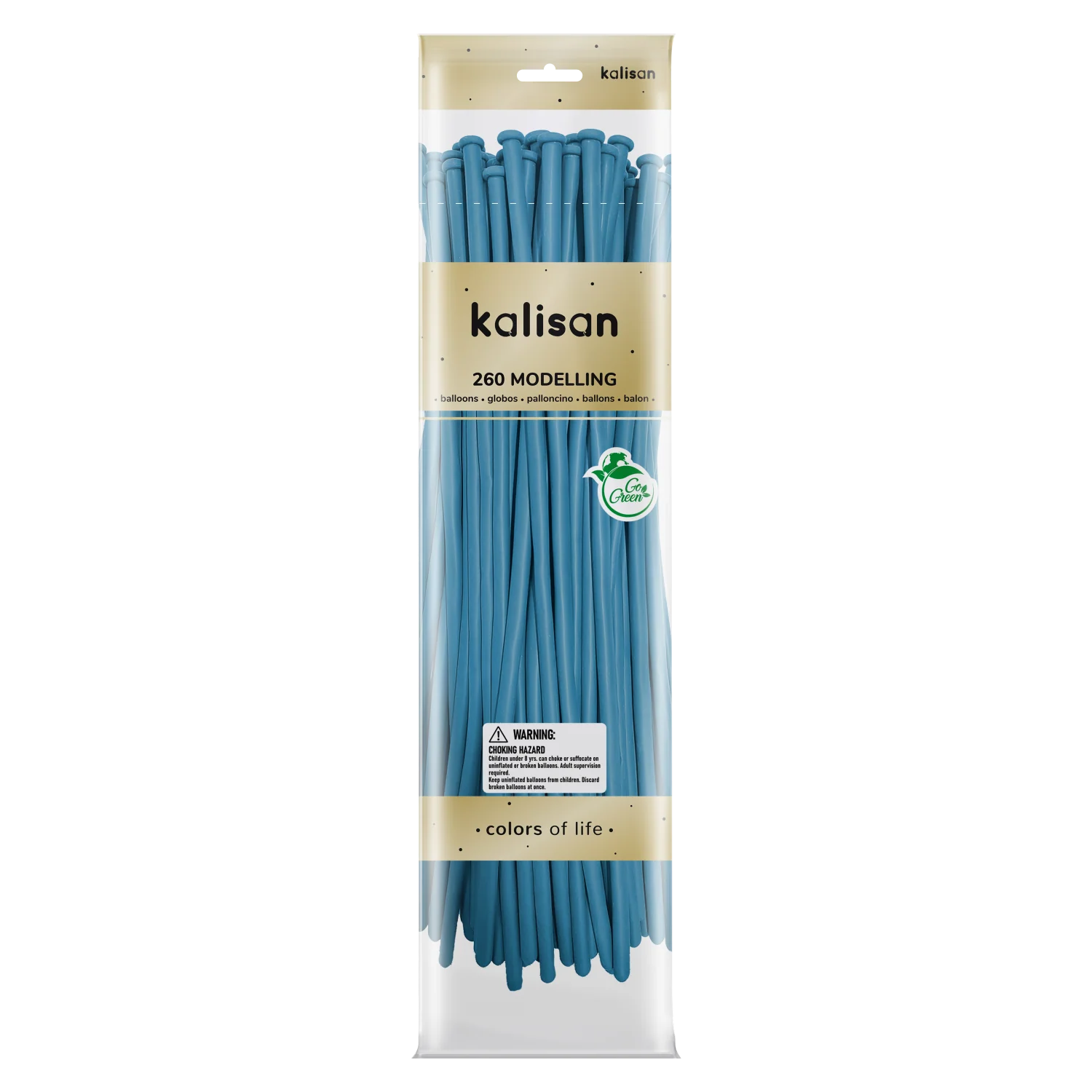 260K Nozzle Up Kalisan Twisting Latex Balloons Standard Baby Blue (50 Per Bag)