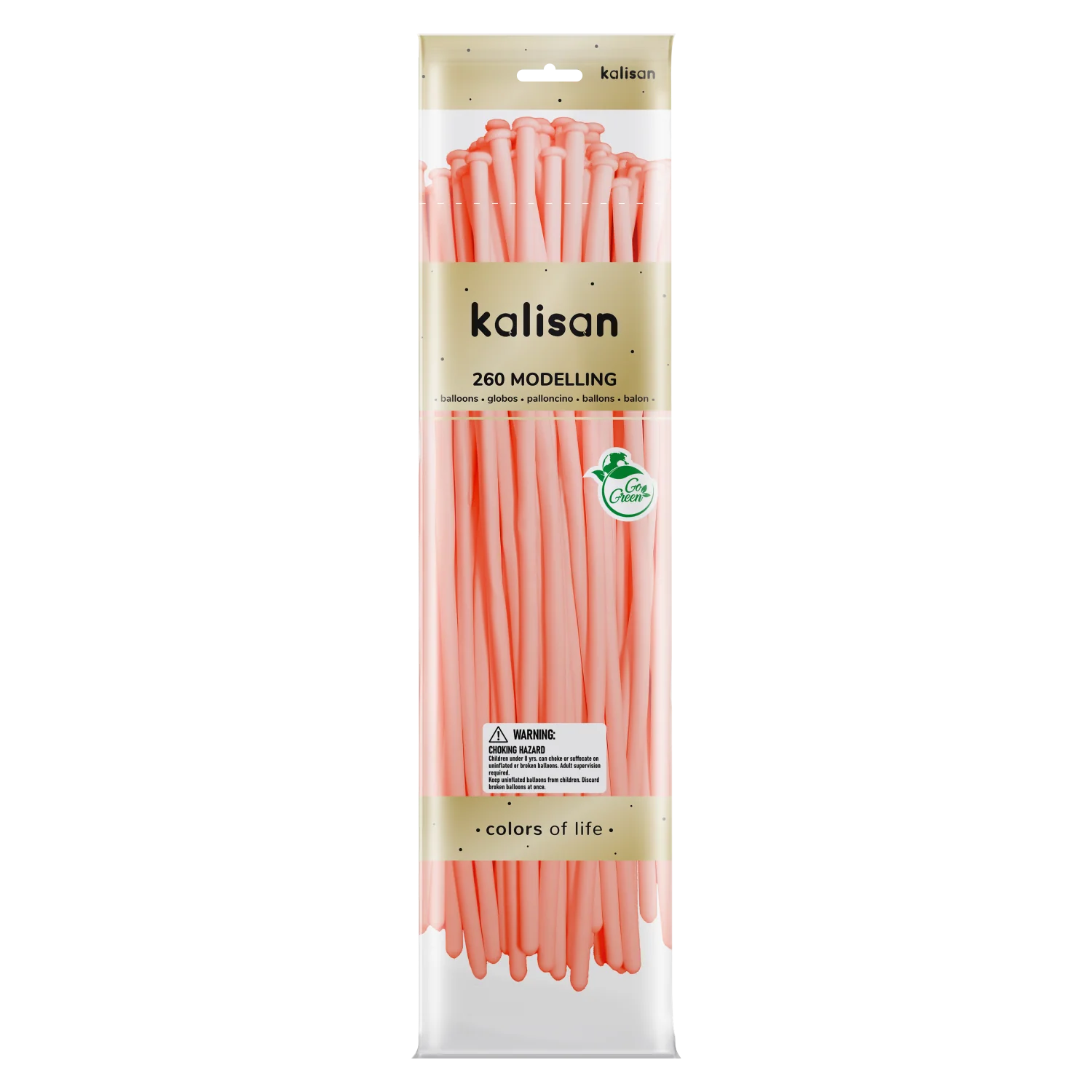 260K Nozzle Up Kalisan Twisting Latex Balloons Standard Baby Pink (50 Per Bag)