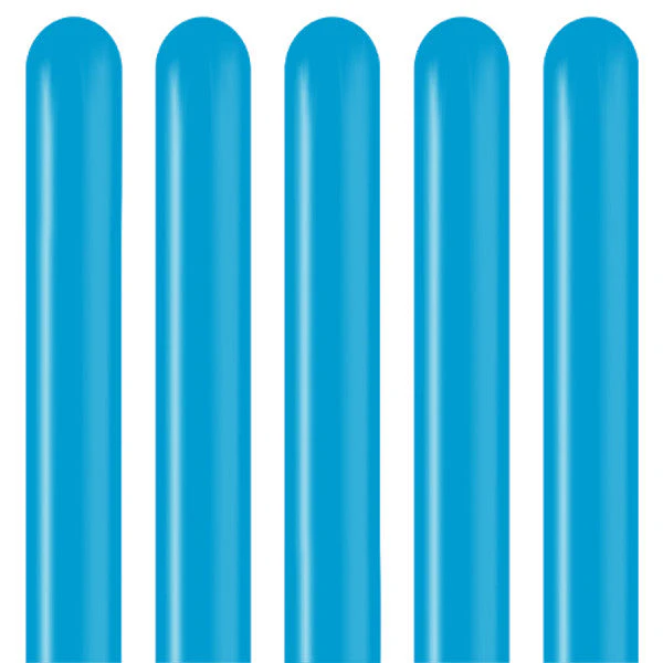 260K Nozzle Up Kalisan Twisting Latex Balloons Standard Caribbean Blue (50 Per Bag) - Image 4
