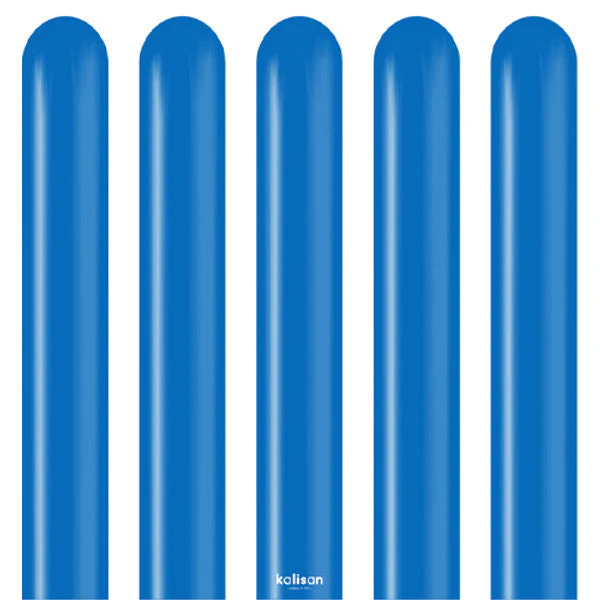 260K Nozzle Up Kalisan Twisting Latex Balloons Standard Dark Blue (50 Per Bag) - Image 4
