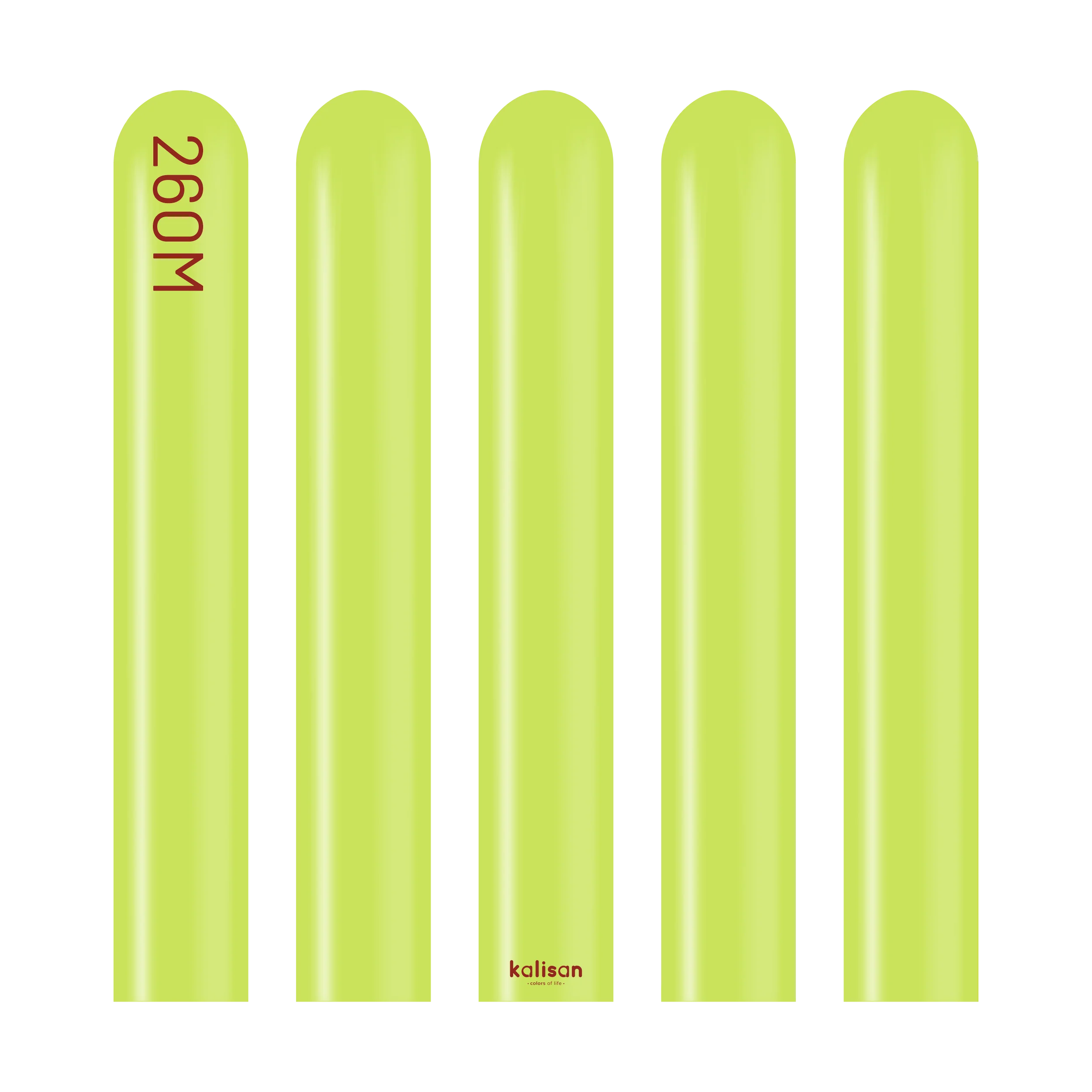 260K Nozzle Up Kalisan Twisting Latex Balloons Standard Lime Green (50 Per Bag) - Image 3