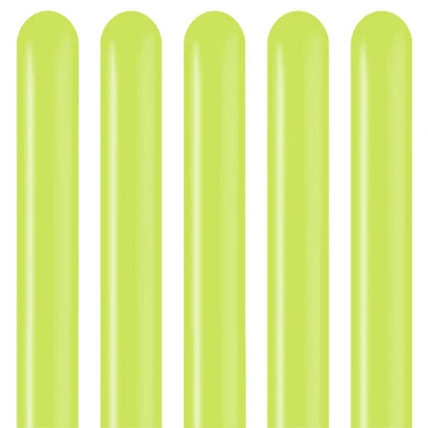 260K Nozzle Up Kalisan Twisting Latex Balloons Standard Lime Green (50 Per Bag) - Image 4