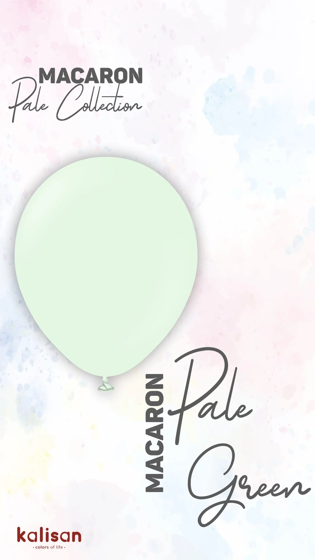 260K Nozzle Up Kalisan Twisting Latex Balloons Standard Macaron Pale Green (50 Per Bag) - Image 6