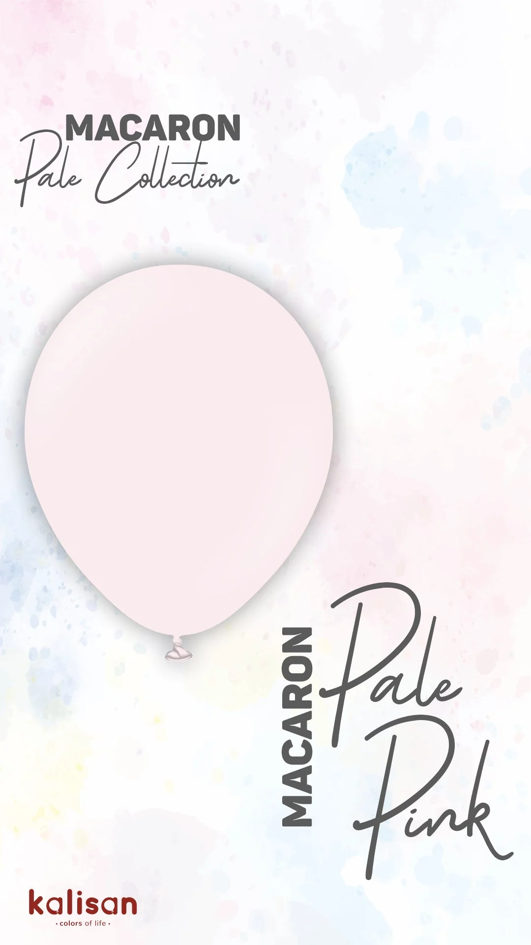 260K Nozzle Up Kalisan Twisting Latex Balloons Standard Macaron Pale Pink (50 Per Bag) - Image 4
