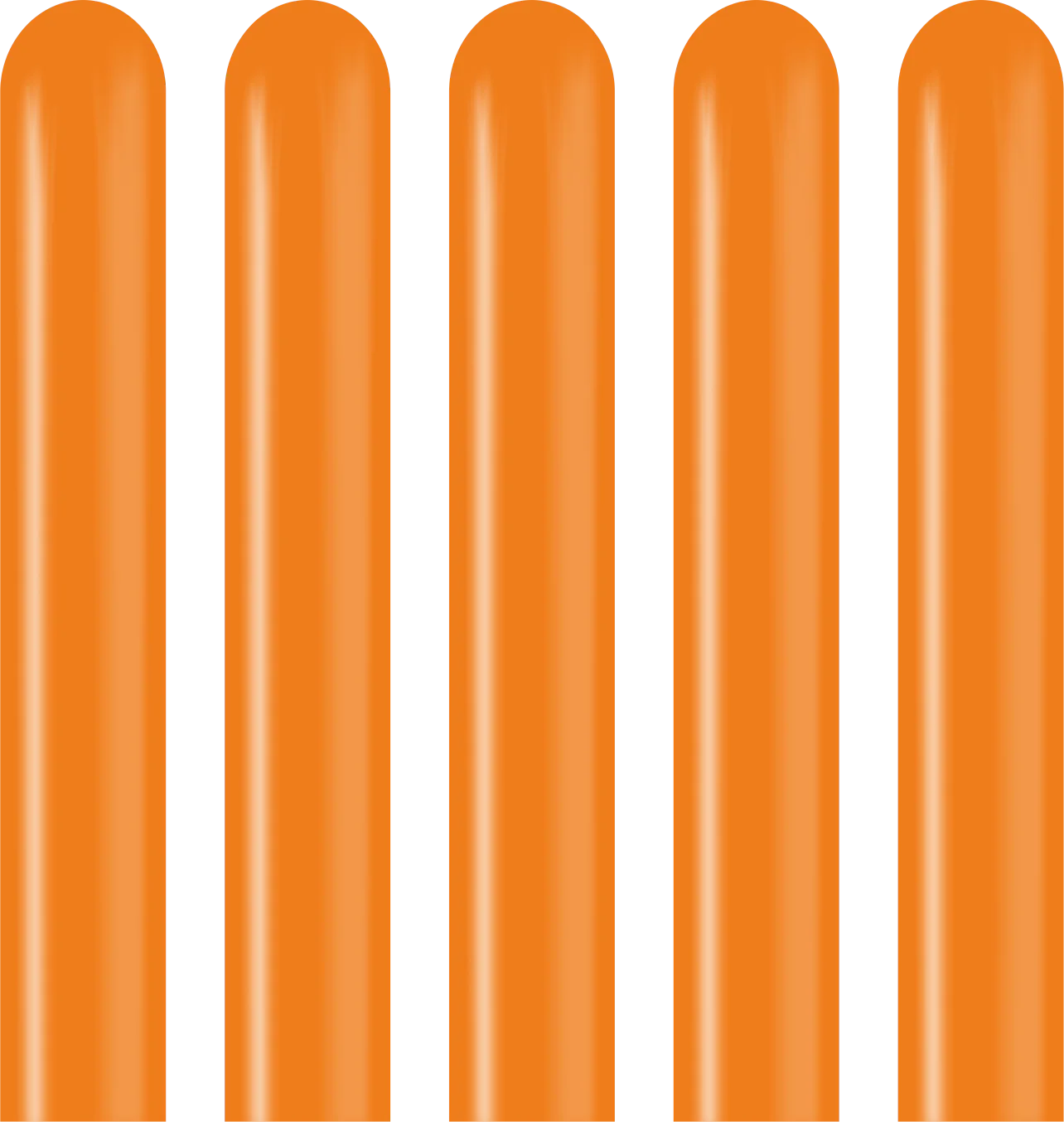 260K Nozzle Up Kalisan Twisting Latex Balloons Standard Orange (50 Per Bag) - Image 4