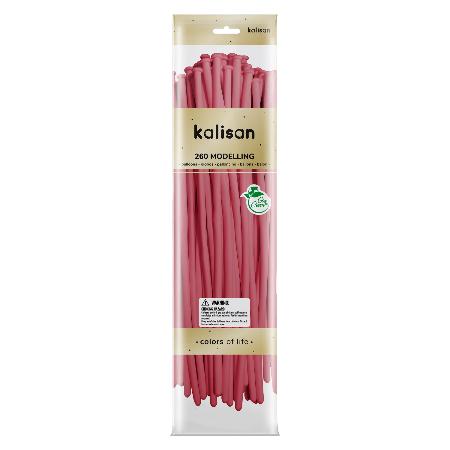 260K Nozzle Up Kalisan Twisting Latex Balloons Standard Queen Pink (50 Per Bag)