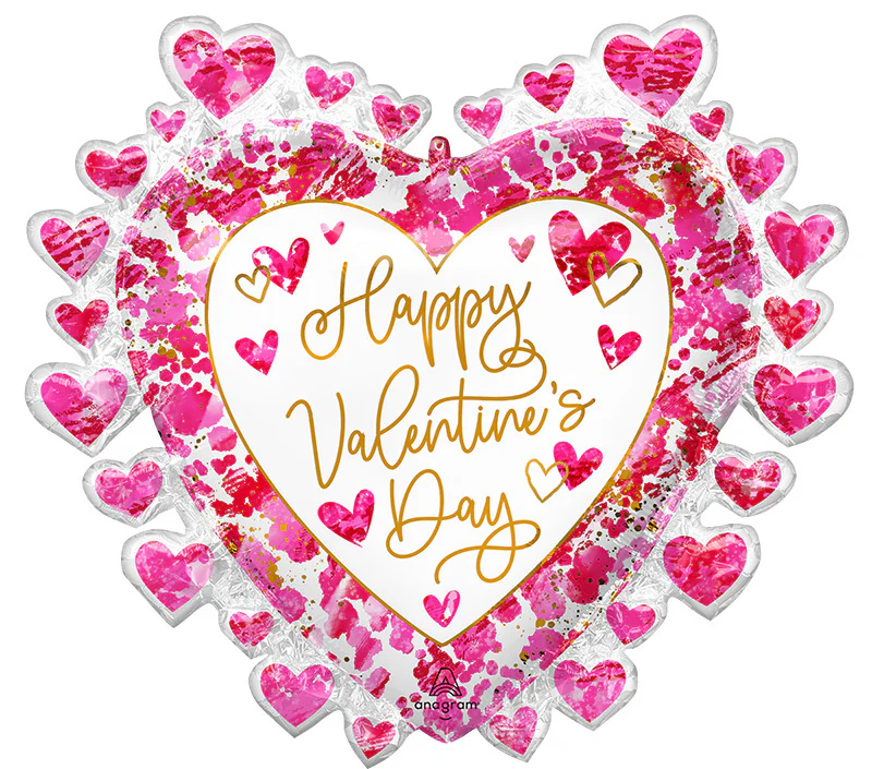 27" Heartful Valentine's Day Foil Balloon