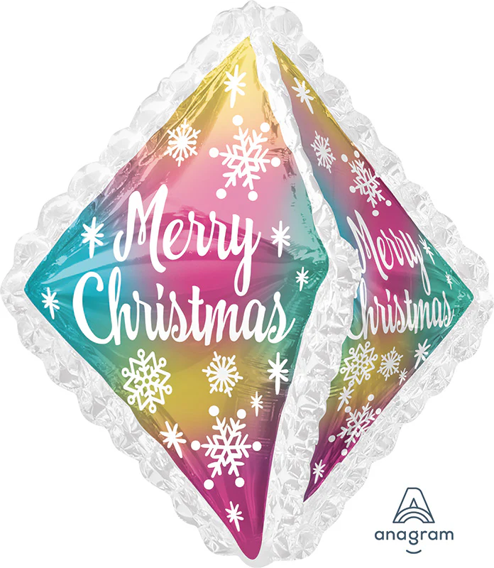 27" Jumbo Merry Christmas Ruffle Foil Balloon