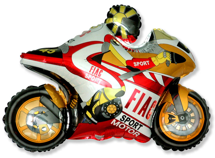 27" Motorbike Orange Foil Balloon