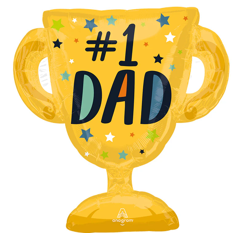 27" #1 Dad Trophy SuperShape Foil Balloon