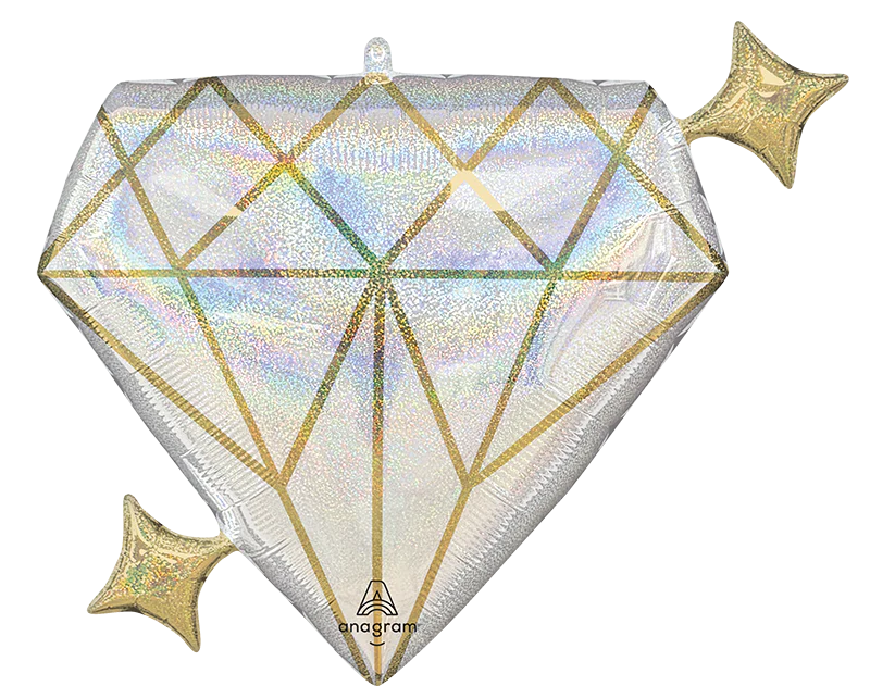 27" Holographic SuperShape Bride to Be Foil Balloon