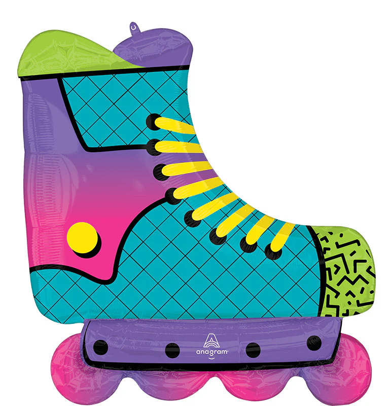 27" SuperShape 90s Party Inline Roller Skate Foil Balloon