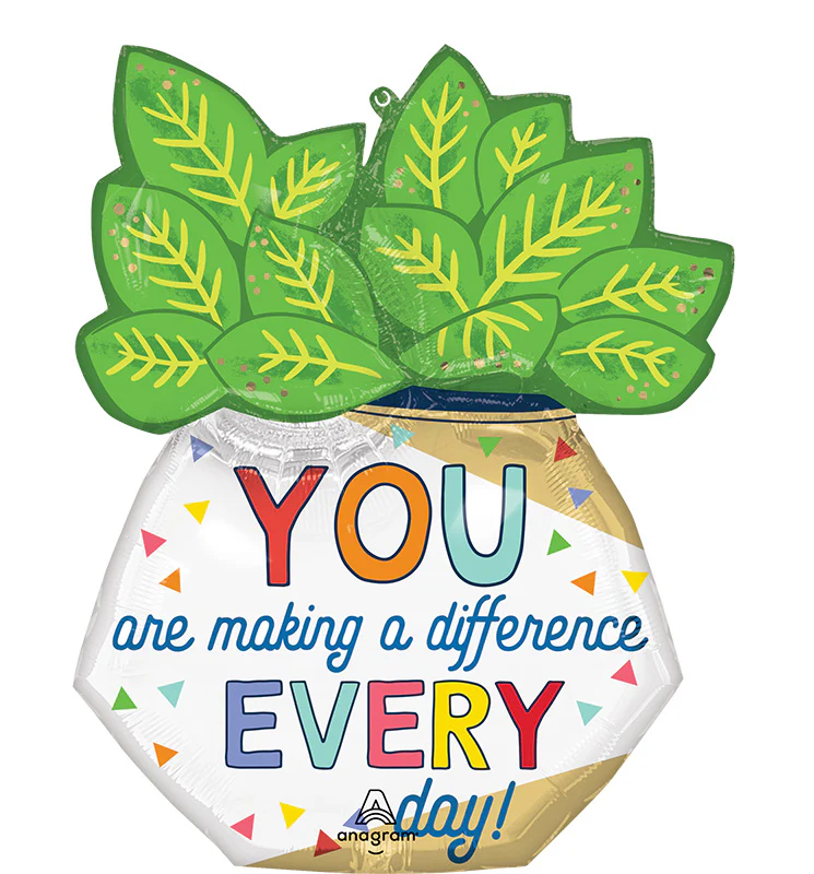 27" You are Making a Difference SuperShape Foil Balloon