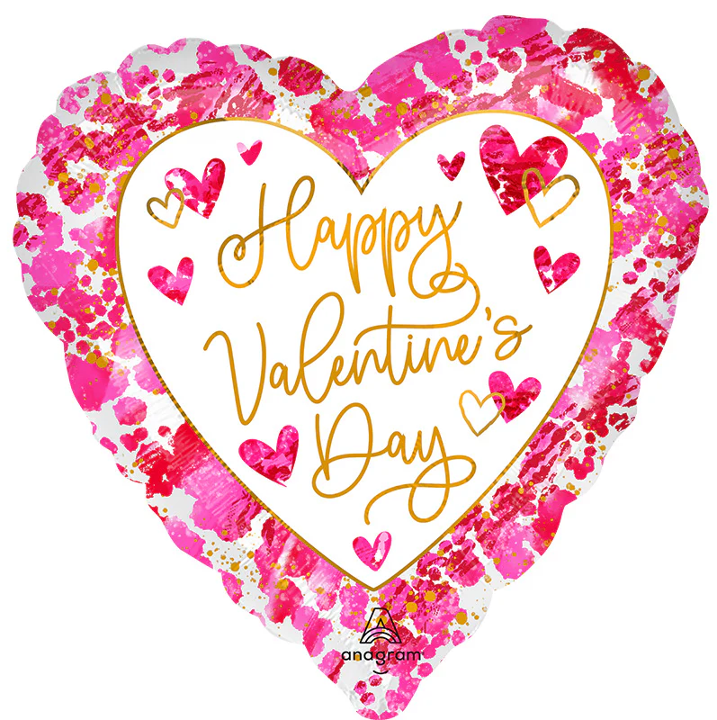 28" Heartful Valentine's Day Foil Balloon