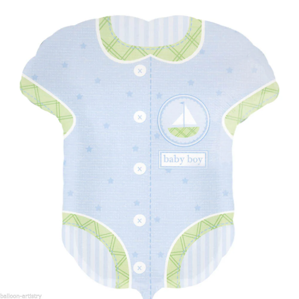 28" Jumbo Baby Boy Onesie Shaped Mylar Balloon