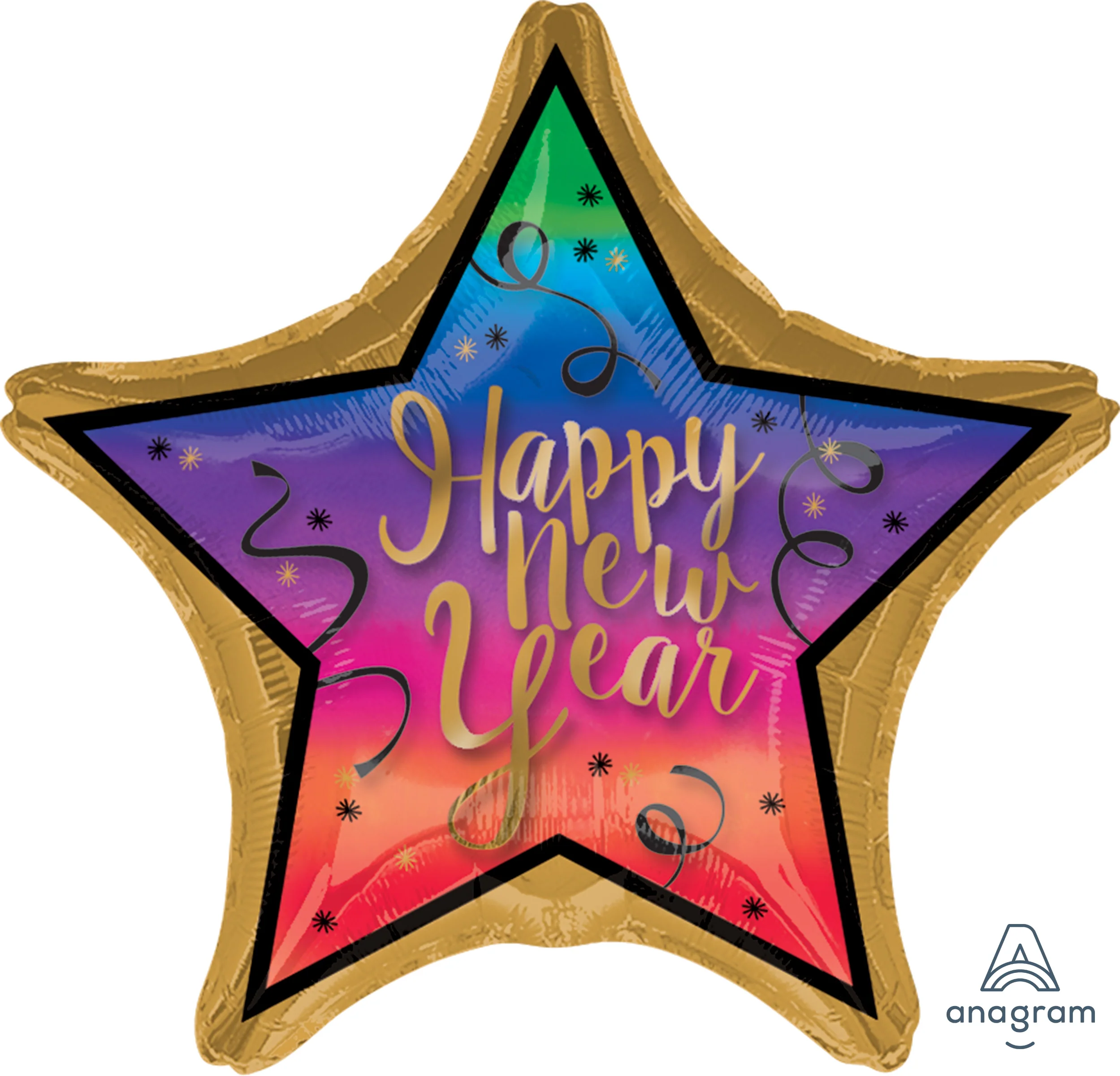 28" Jumbo Colorful New Year Balloon