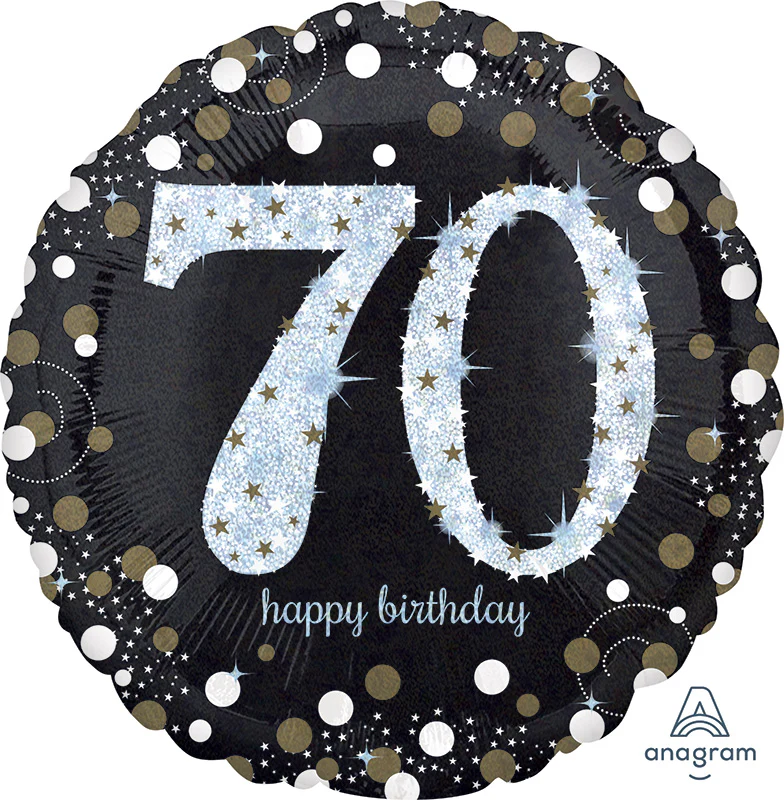 28" Jumbo Sparkling Birthday 70 Foil Balloon