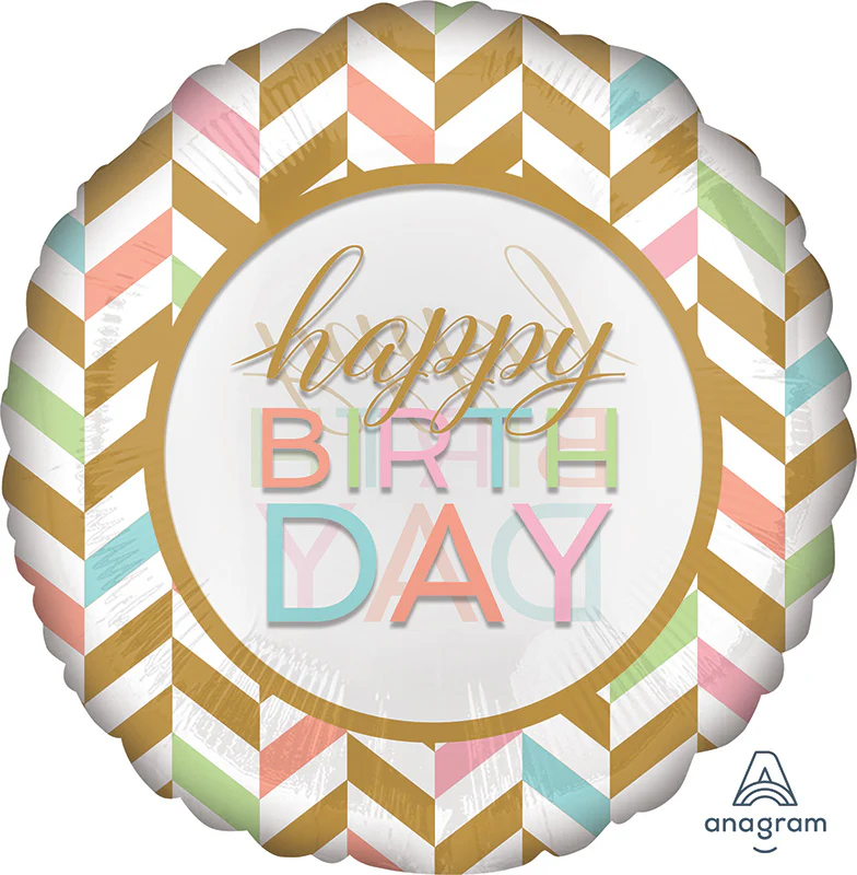28" Pastel Celebration Jumbo See-Thru Foil Balloon