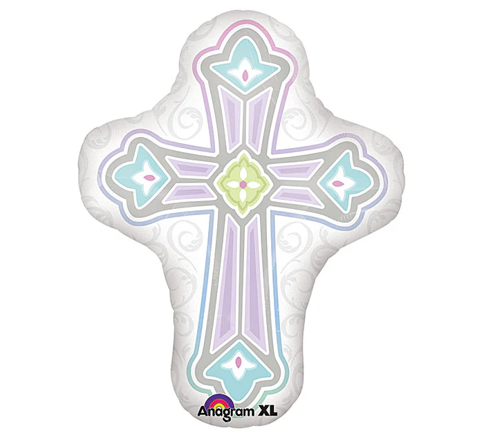 28" SuperShape 1st Communion Cross Balloon