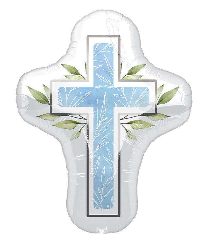28" SuperShape My First Communion Blue Foil Balloon