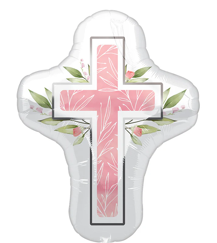 28" SuperShape My First Communion Pink Foil Balloon