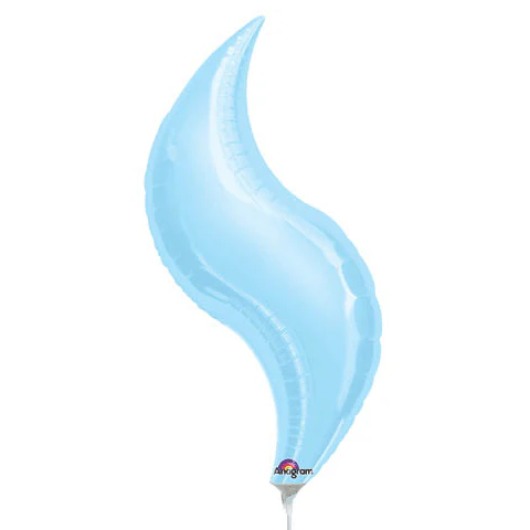 28"Airfill Only Mini Pastel Blue Curve Balloon