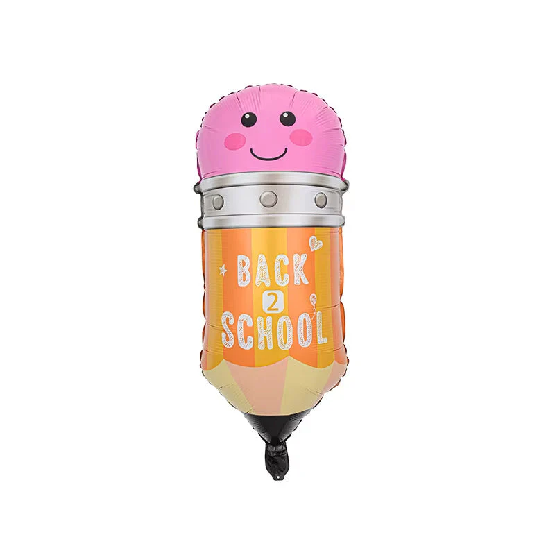 28" Back 2 School Pencil with Eraser Foil Balloon