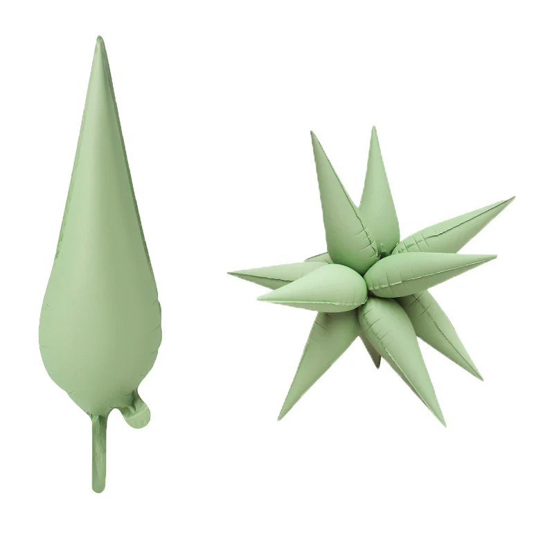 28" Airfill Decor Only Matte Green Starburst Balloon (12 Piece Per Starburst Kit)