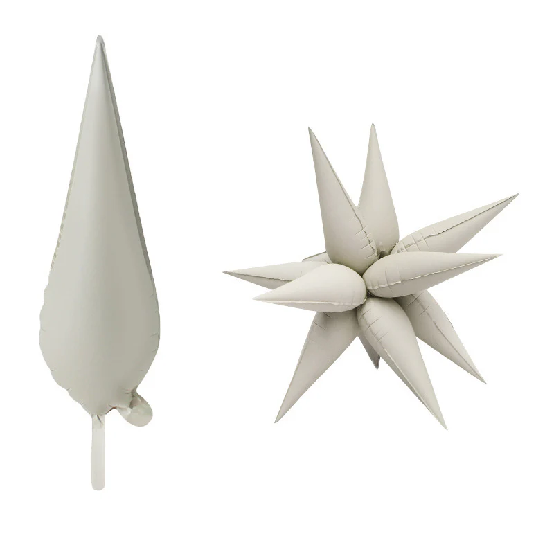 28" Airfill Decor Only Matte Cream/Ivory Starburst Balloon (12 Piece Per Starburst Kit)