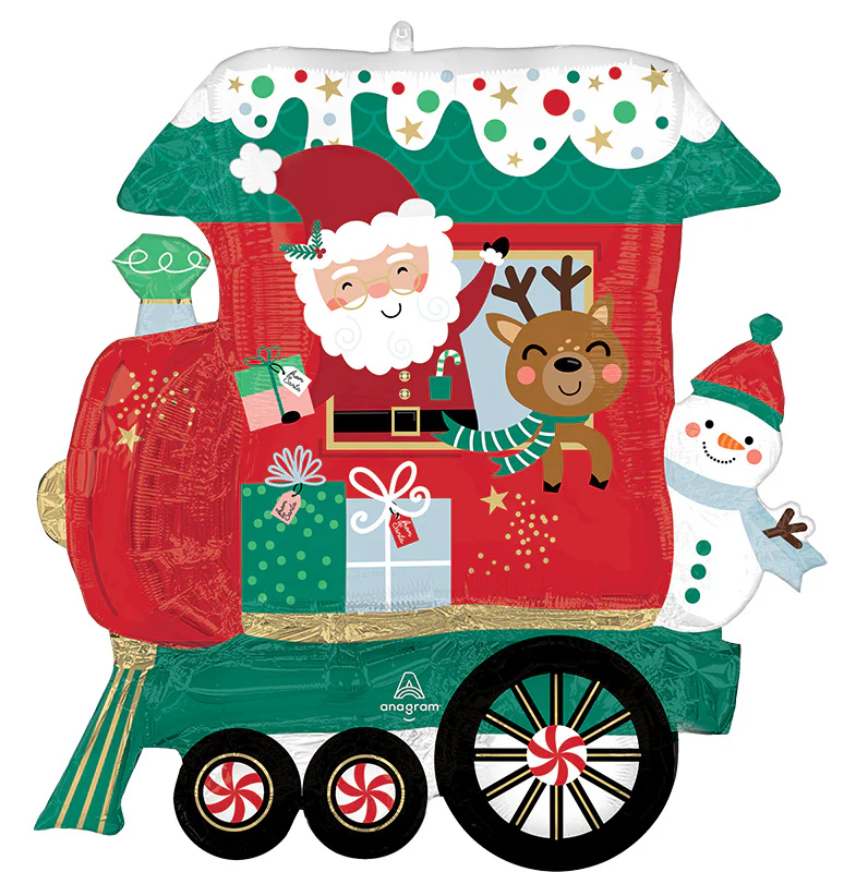 28" SuperShape North Pole Express Train Foil Balloon
