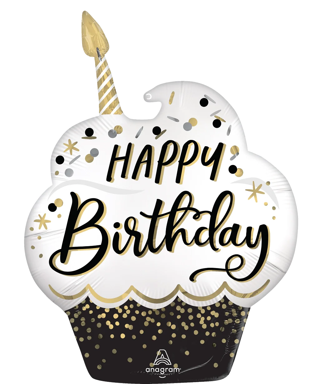 29" Jumbo Satin BSG Birthday Wishes Foil Balloon