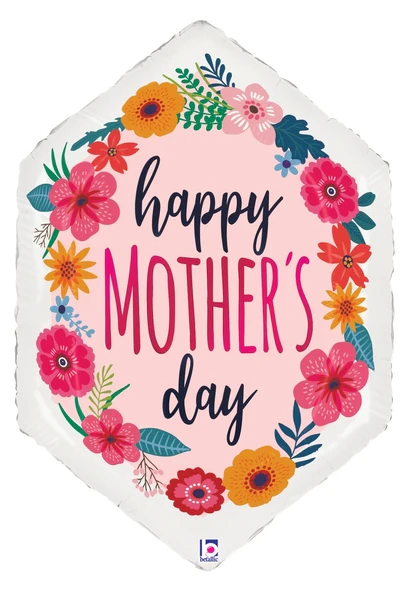 30" Foil Shape Satin Mother's Day Blossoms Foil Balloon