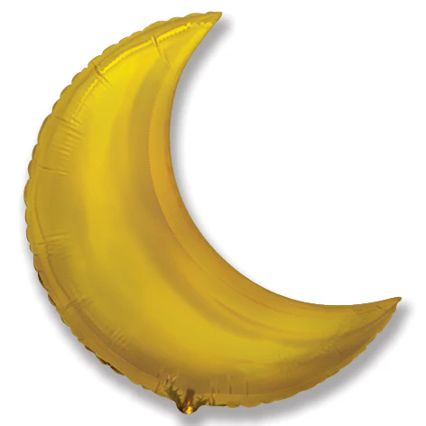 35" Half Moon Gold Balloon