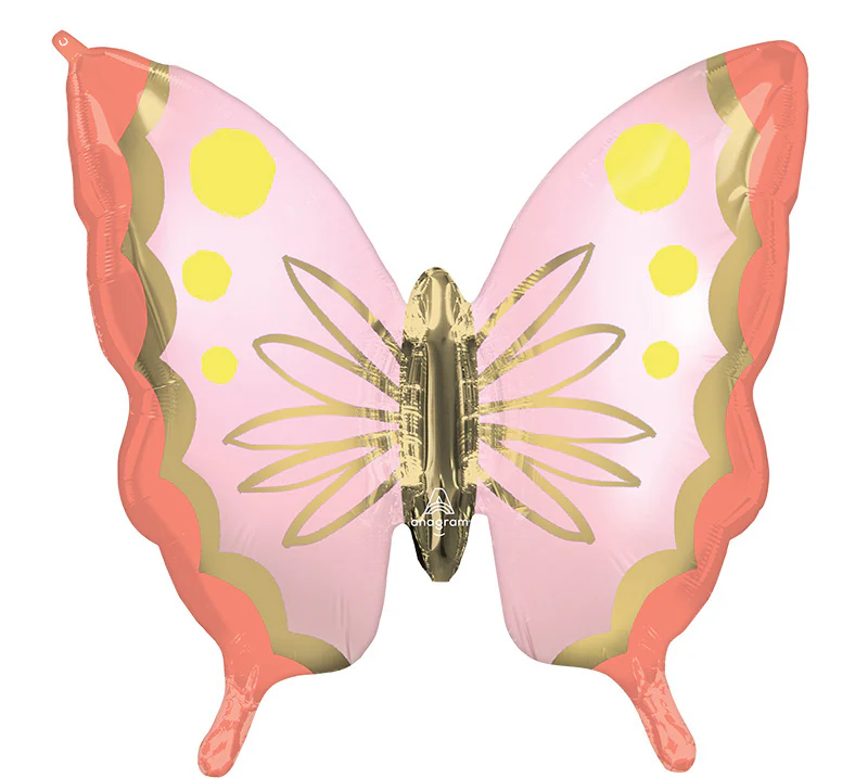 30" Jumbo Supershape Soulful Blossoms Butterfly Foil Balloon