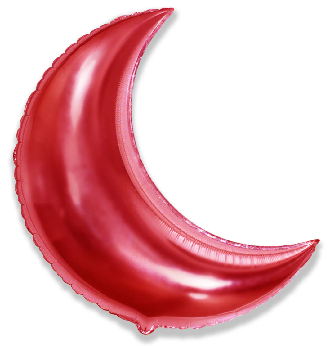 35" Half Moon Red Balloon