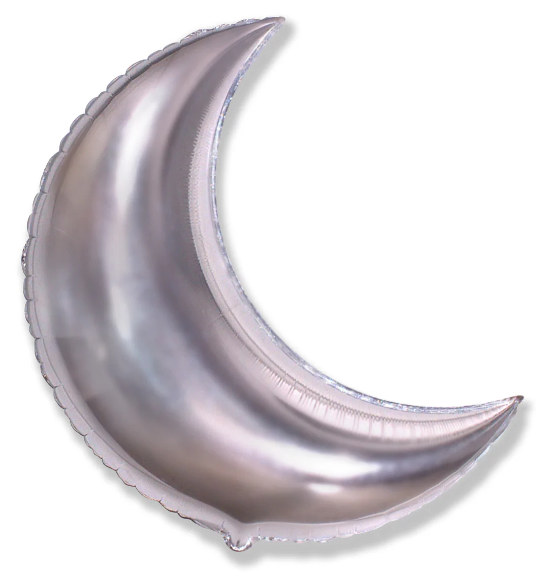 35" Half Silver Moon Balloon