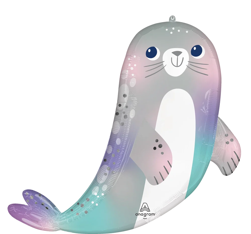 30" Jumbo Under the Sea Seal Foil Balloon