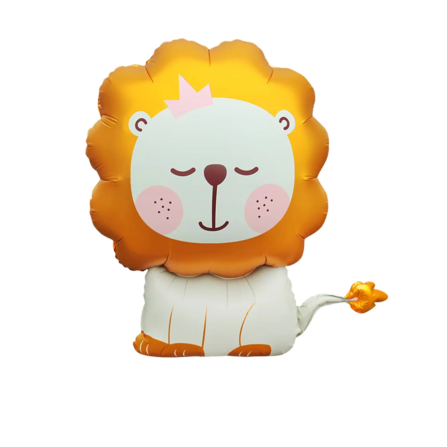 30" Gold Lion Baby Lion Foil Balloon