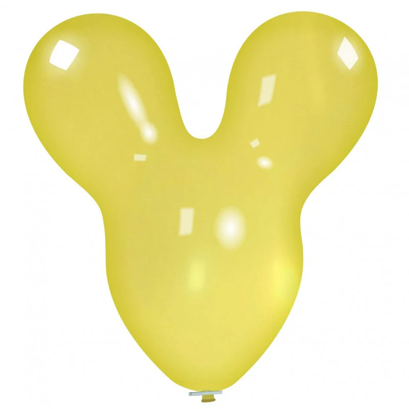 30" Mouse Cattex Brand Crystal Yellow Latex Balloons
