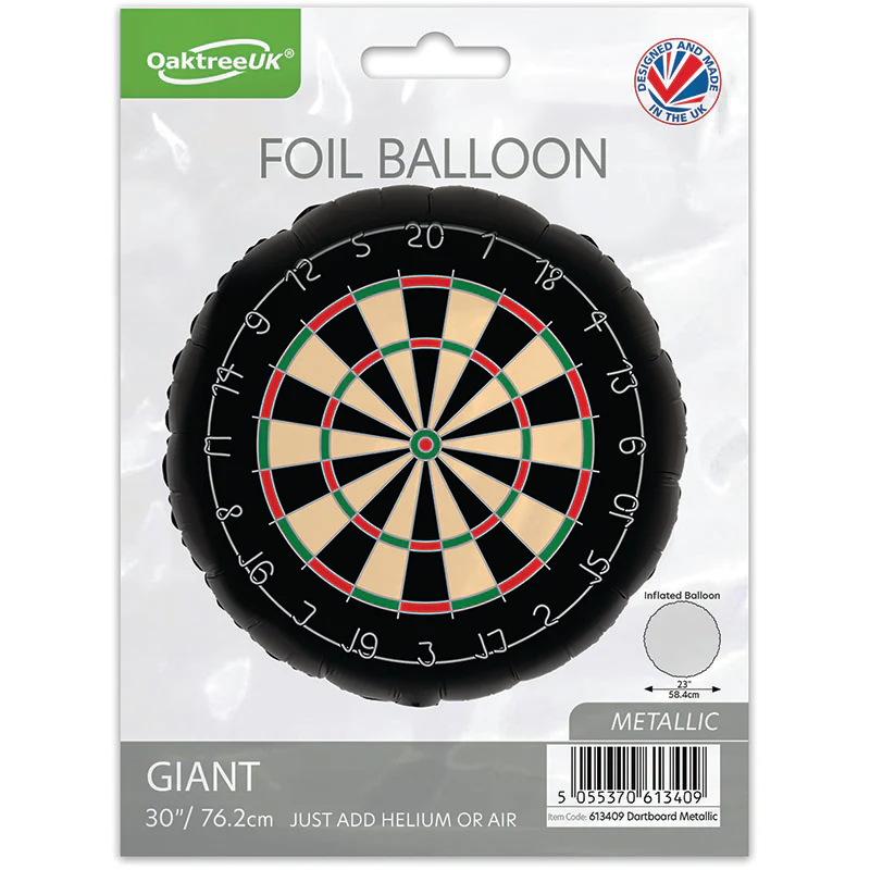 30" Shape Oaktree Brand Foil Balloon Dartboard Metallic - Image 2