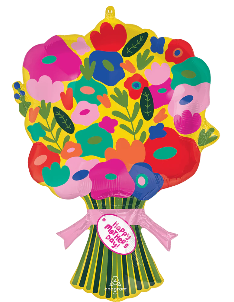 30" SuperShape Happy Mother's Day Hothouse Petals Foil Balloon
