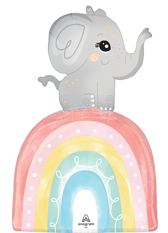 30" SuperShape Satin Baby Elephant Foil Balloon