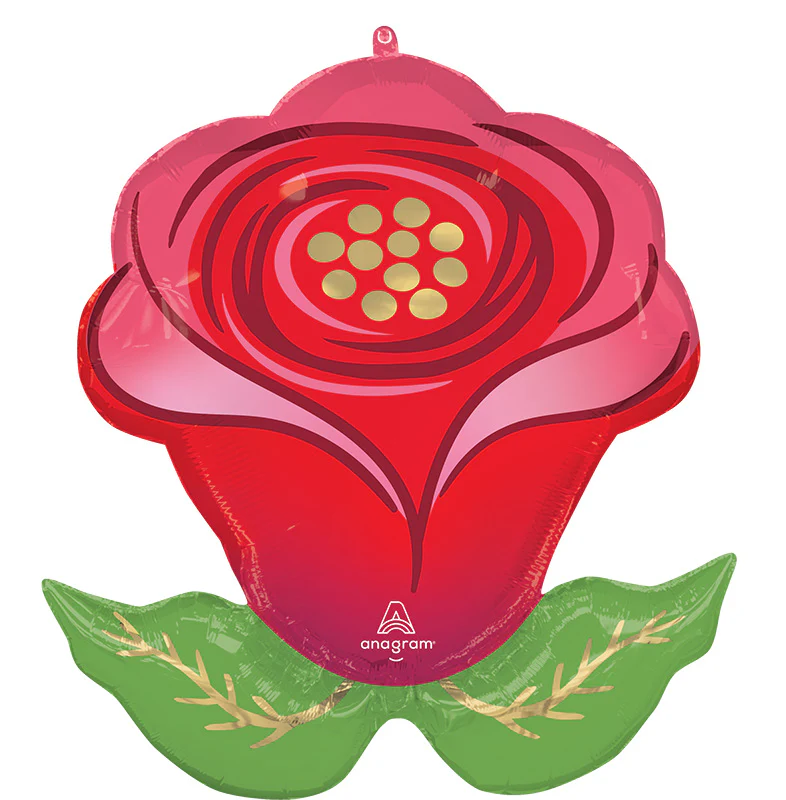 30" SuperShape Sending Flowers Rose Foil Balloon