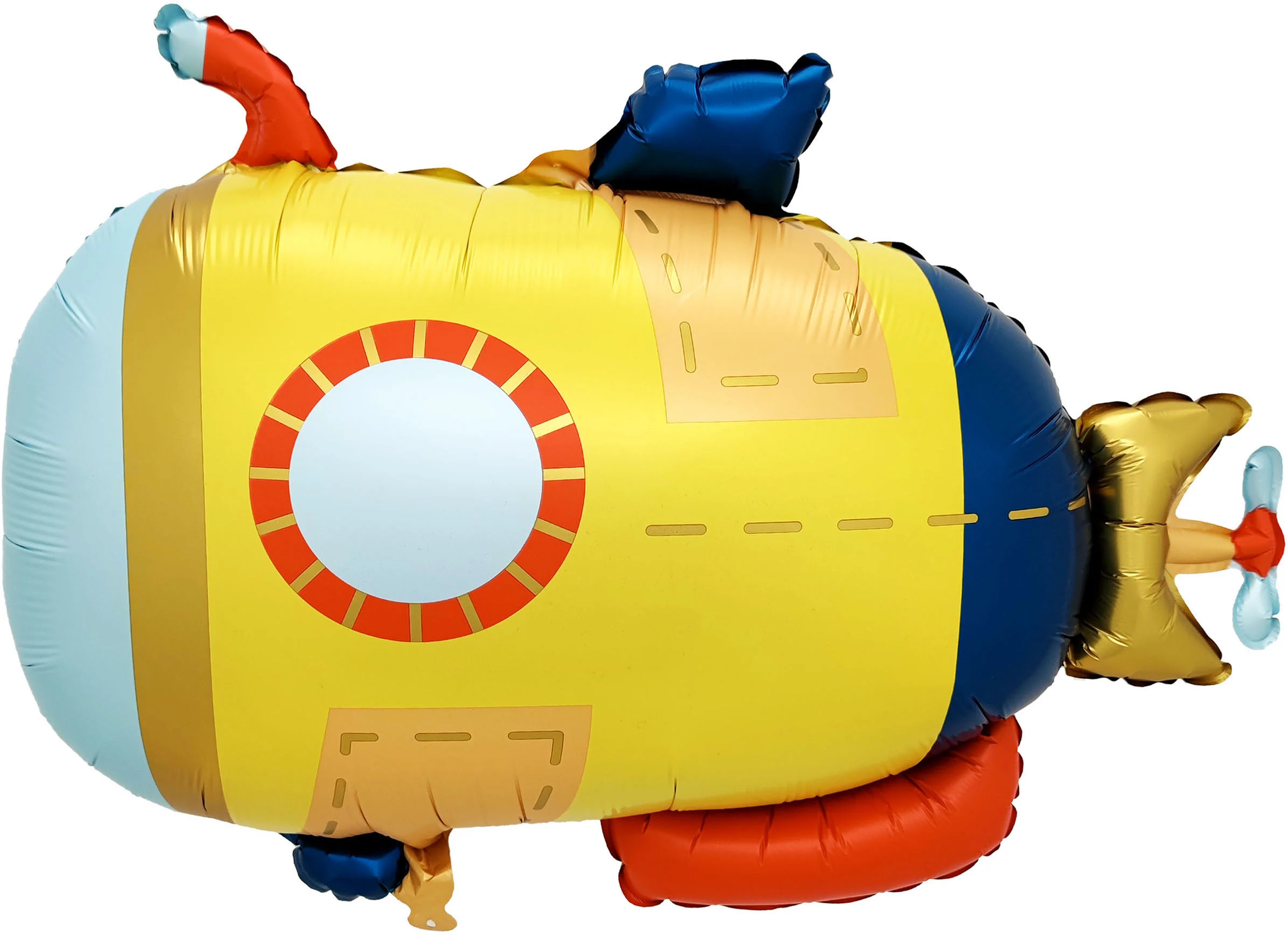 30" Yellow and Blue Submarine Foil Balloon