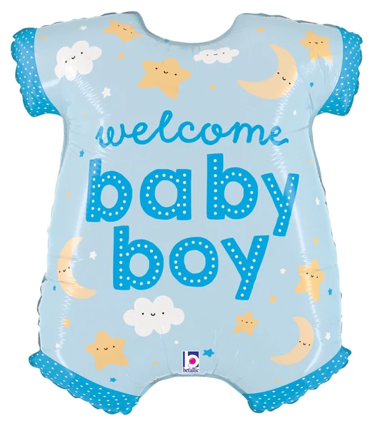 31" Foil Shape Baby Boy Onesie Foil Balloon